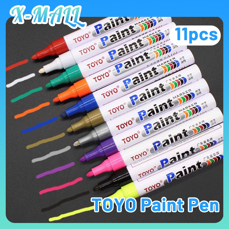 

LUCKYMALL Spidol Warna Spidol Ban TOYO Paint Marker Toyo Original Spidol Nat Keramik Ori Mobil Motor Car Motorcycle Tyre Tire Tires Tyres
