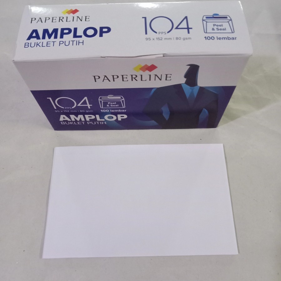 

Amplop Putih Paperline 104 PPS Polos Uk. Sedang 95 x 152 mm 80 Gsm (1 pcs)