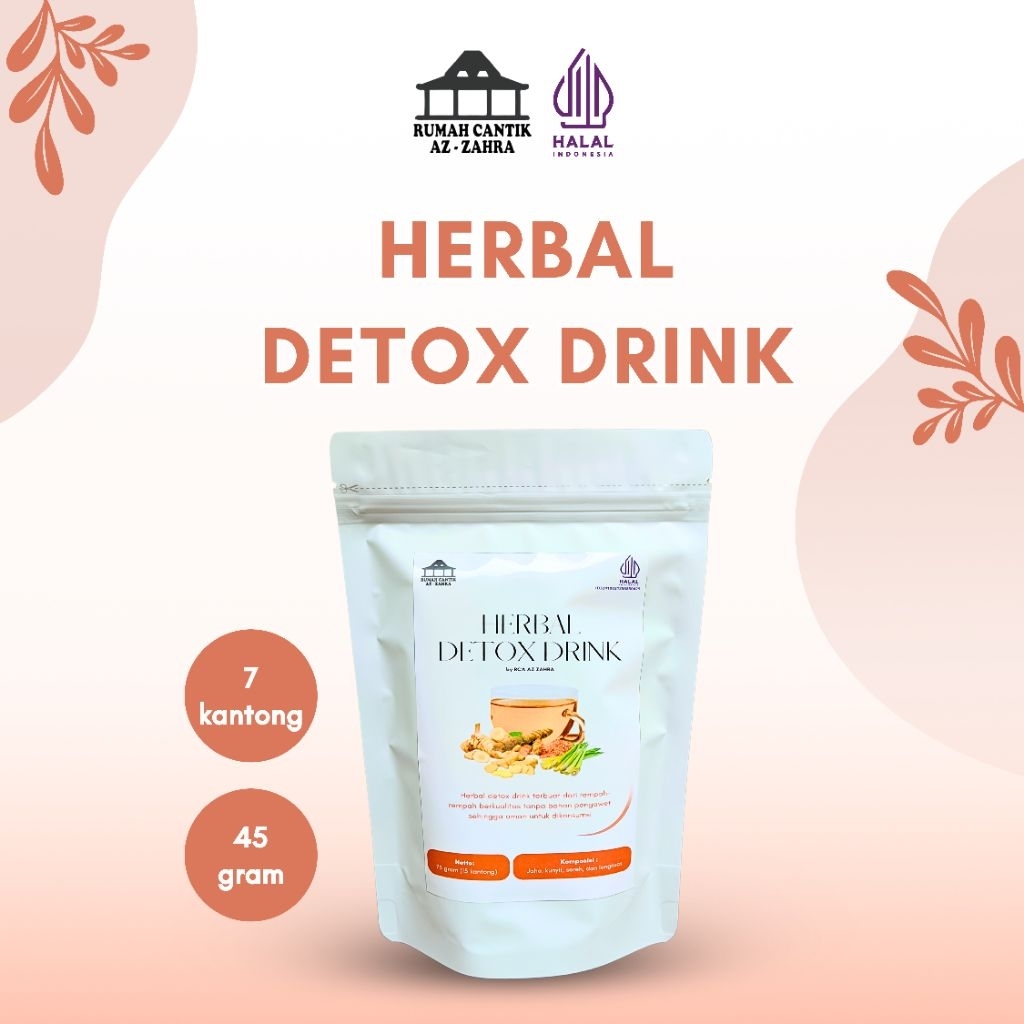 

Herbal Detox Drink Rumah Cantik Azzahra/ Teh Rimpang Dr Zaidul Akbar | Resep JSR | Home made | isi 7 kantong teh celup