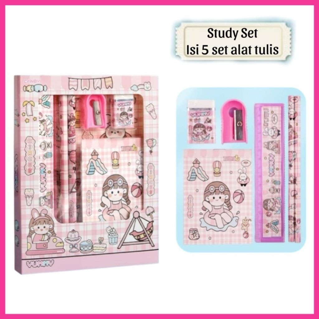 

PAKET ALAT TULIS/ STUDY SET ANAK / SOUVENIR ULANG TAHUN ANAK