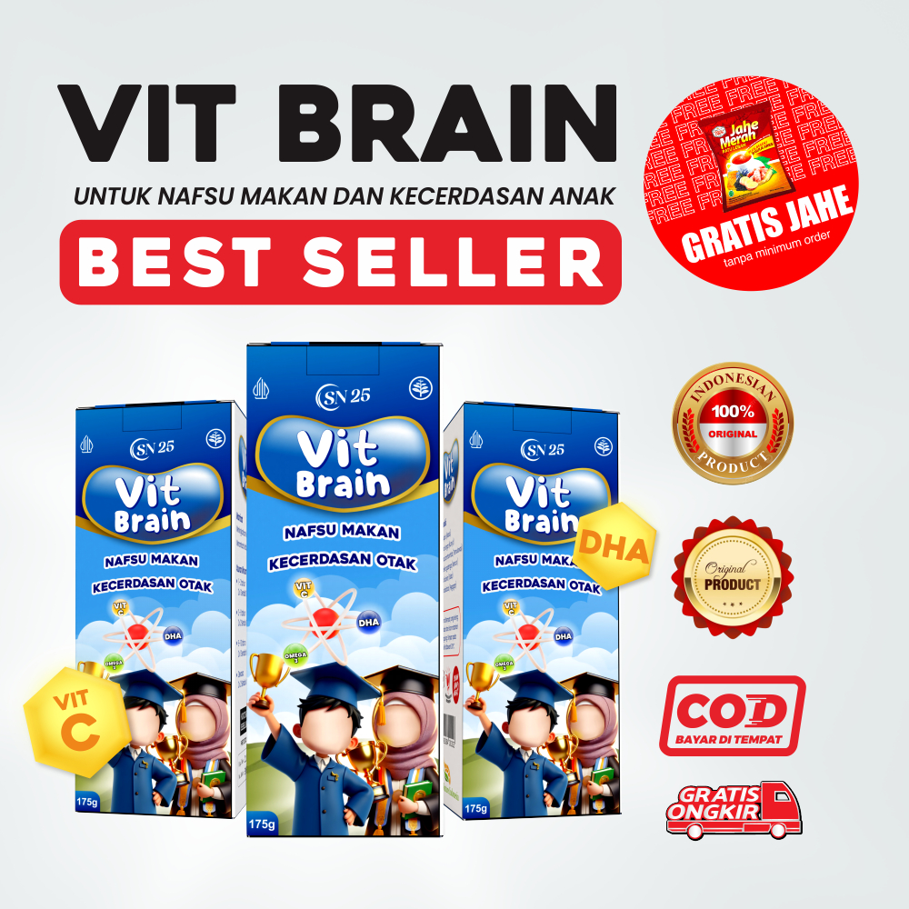 

VIT BRAIN VITAMIN UNTUK kecerdasan otak dan daya ingat anak dan nafsu makan anak 175 gram original
