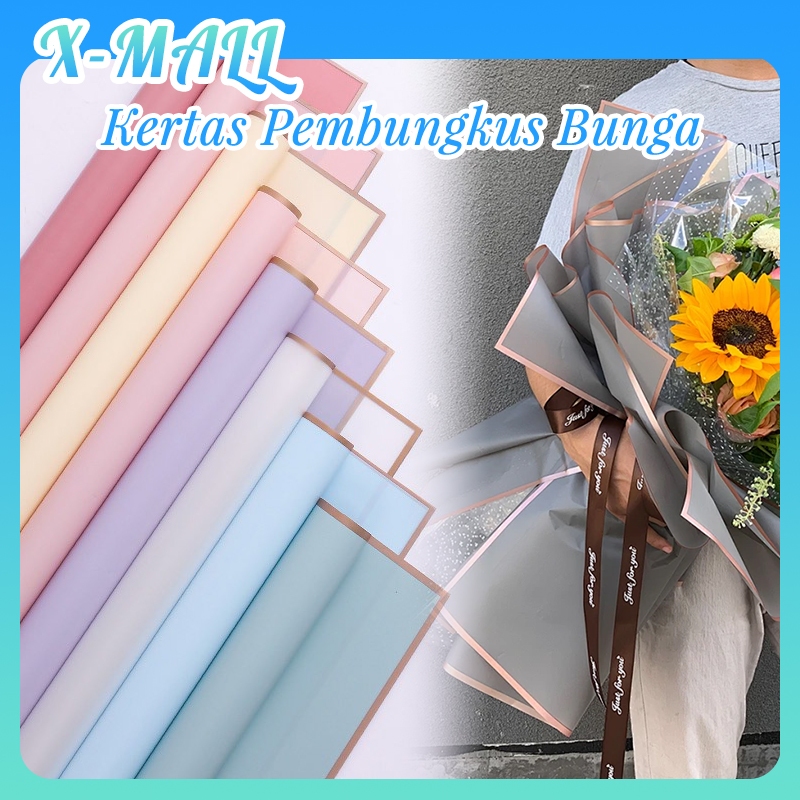 

(1 PACK ISI 20 LEMBAR) Kertas Bunga Buket List Gold Emas Cellophane / Flower Wrapping Pack List Gold