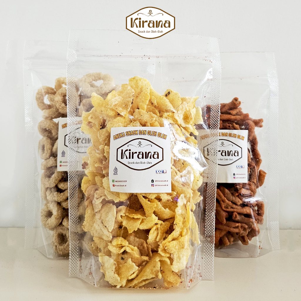 

KiranaSnackGrosir - Snack Kiloan Emping Jagung 180gr - Snack Kiloan/Soes Kering/Kembang Ribut