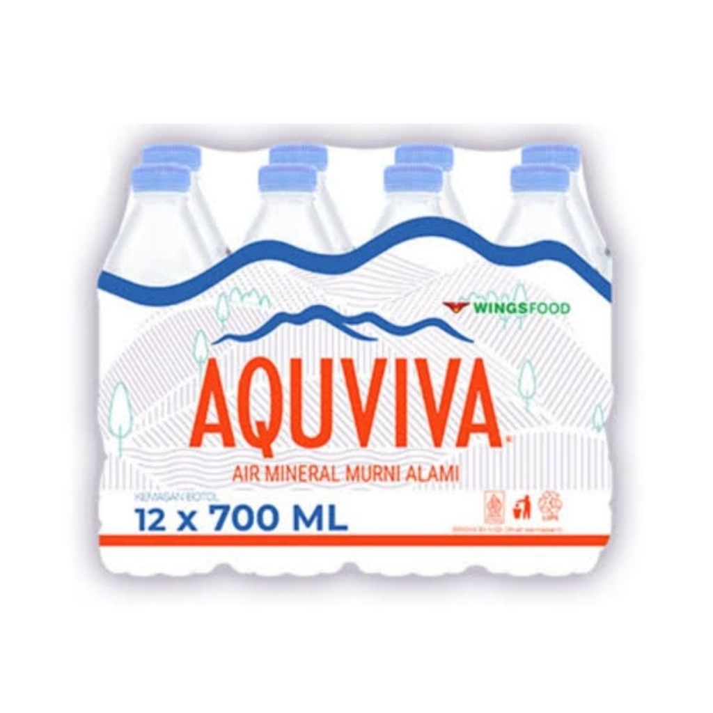

Ay00! AQUVIVA 700ml ( air mineral kemasan ) 12 pcs