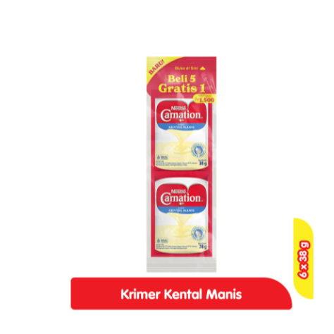

Carnation Krimer Kental Manis Sachet 6 x 38 g