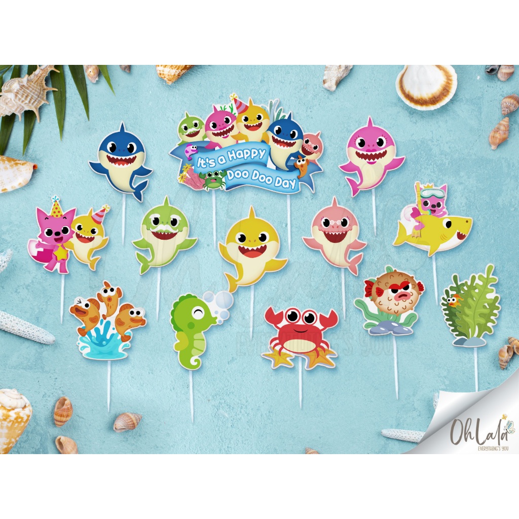 

Baby Shark Cake Topper Birthday Party | Babyshark Hiasan Dekorasi Tart Kue Ulang Tahun | Tusukan Kue Puding | Aksesoris Cupcake Ultah Thematic Pingfong