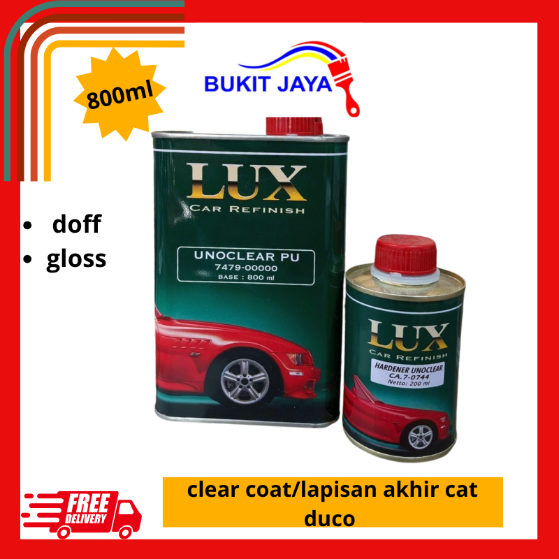 PENTA SUPERGLOSS  PAKET CLEAR LUX GLOSS/DOFF 1 LITER PERNIS MENGKILAP / PERNIS LUX