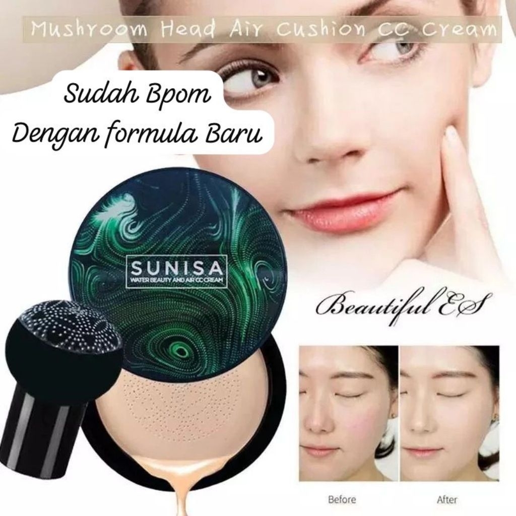 [DS] Ori SUNISA bedak BPOM foundation bedak cair cushion SUNISA aman BPOM glowing skincare wajah wat