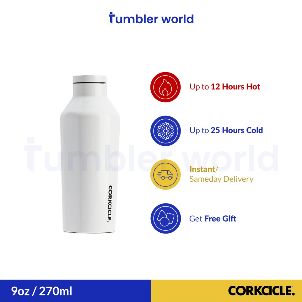 CORKCICLE Canteen 9oz - White