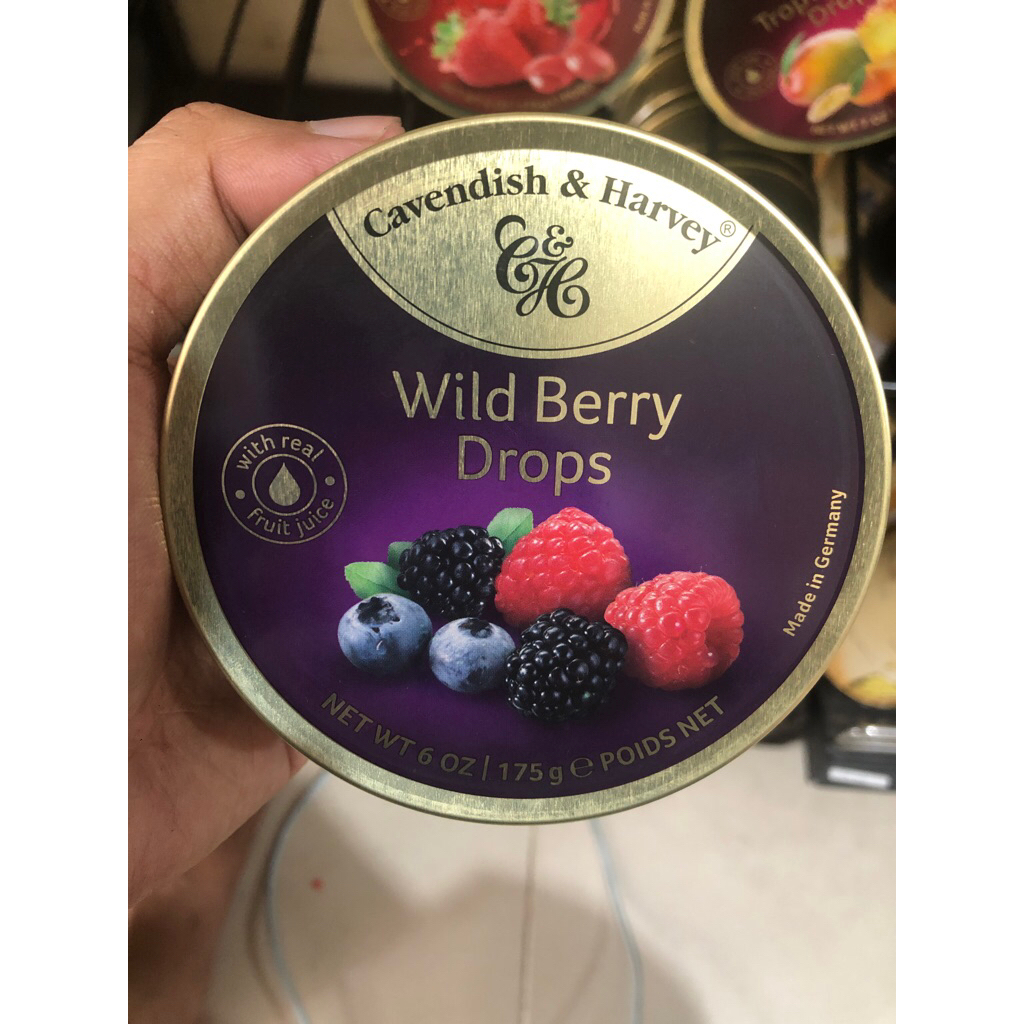 

Permen cavendish & harvey wild berry drops