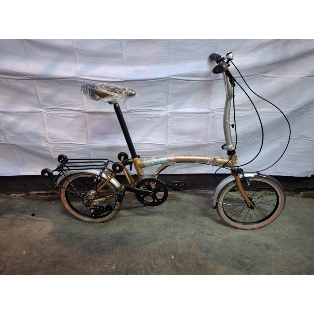 Sepeda lipat Pro Action -Parrot- Folding Bike 3 Speed 5 speed 16 inch Original