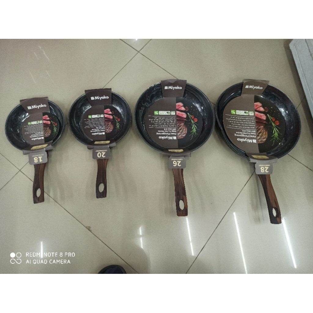 FRY PAN/ DEEP FRY PAN 11 HITAM MARBLE miyako