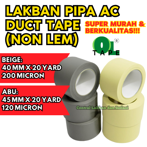 Duct Tape / Lakban AC Non Lem GTape Anti Bocor Isolasi Plakban Pipa (Vinyl Non Lem)