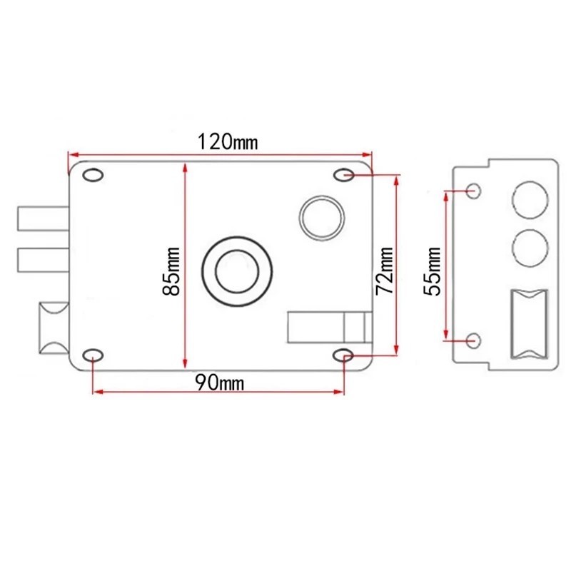 Terangbenderang_ 1Set Kunci Pintu Gerbang Otomatis Inti Tembaga Pengunci Pintu Otomatis Kunci Pintu