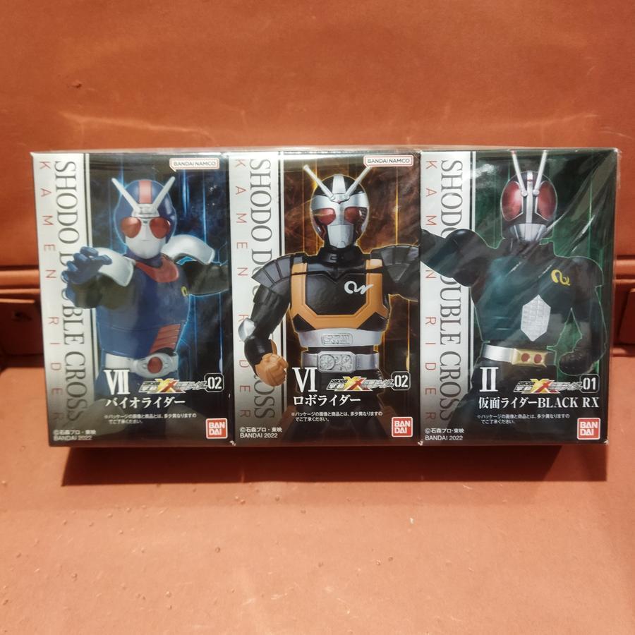 Paket - Shodo Double Cross Kamen Rider Black RX Robo Bio RoboRider BioRider set kumplit dgn pedang p
