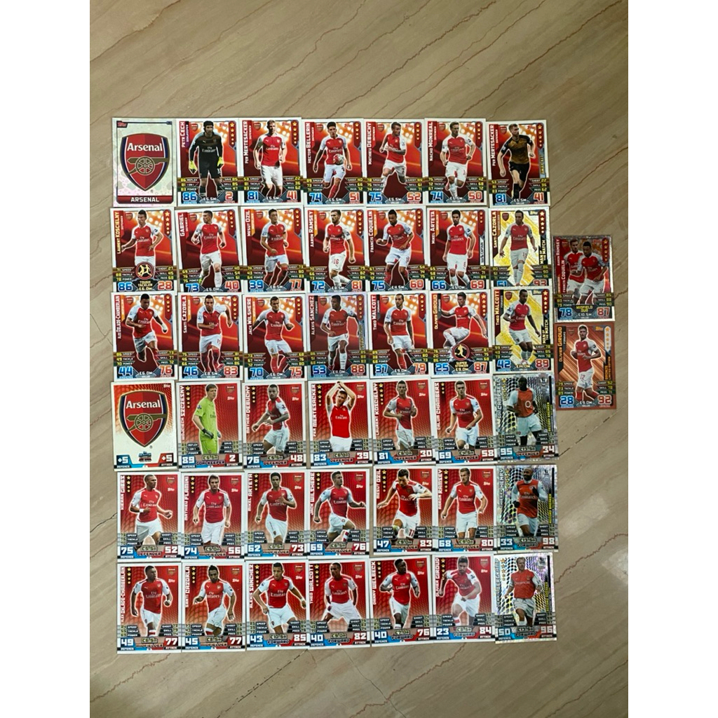 Match Attax Arsenal FC Original (kartu bola arsenal FC)