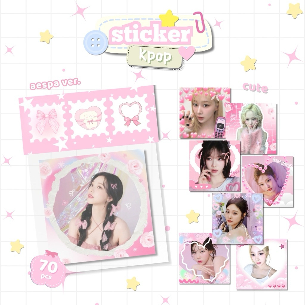 

STICKER SELLKOR AESPA FREEBIES CUTE PINK