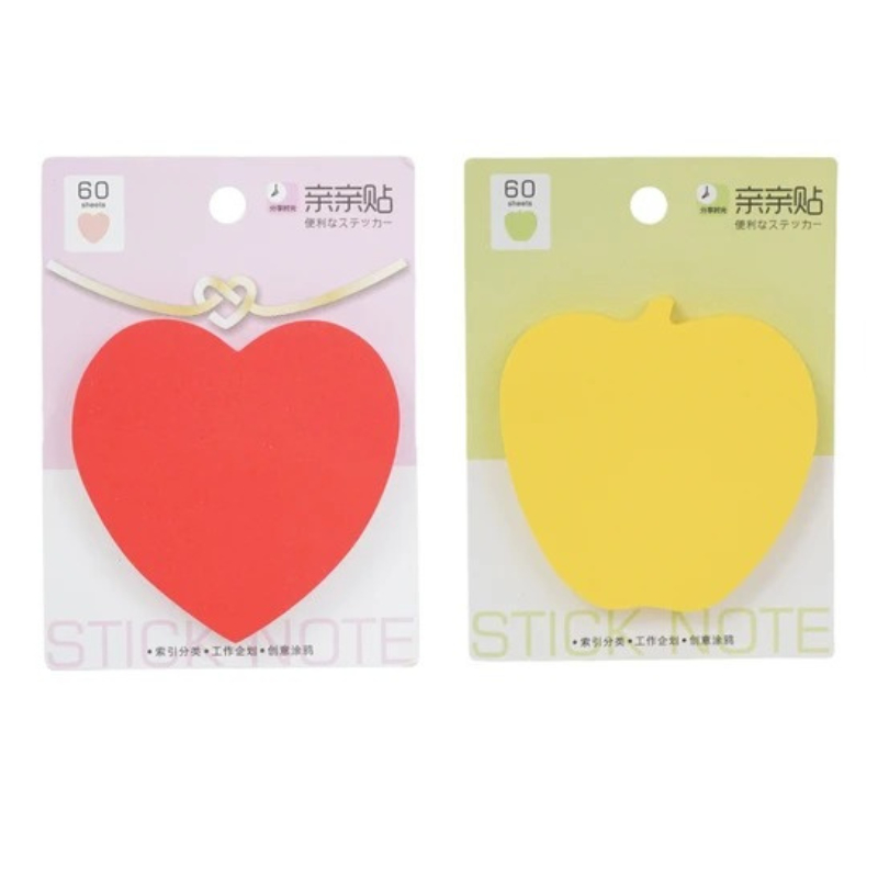 

Memo Stiky Note Polos Lucu Aneka Bentuk 60 Lembar Ukuran 7x7cm WEO AZ9357