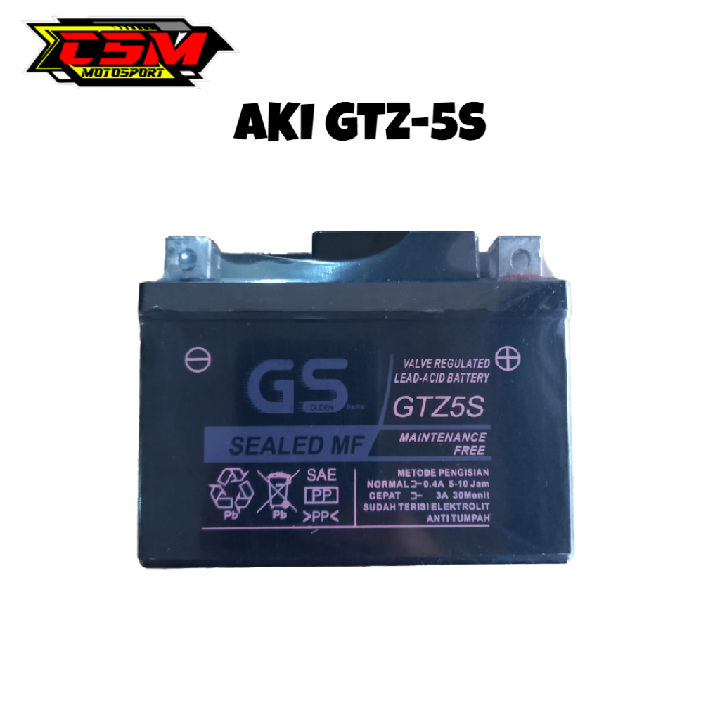 AKI GS (GOLDEN SPARK) FULL KERING ACCU GTZ5S GOLDEN SPARK KARISMA SUPRA X 125 BEAT GS