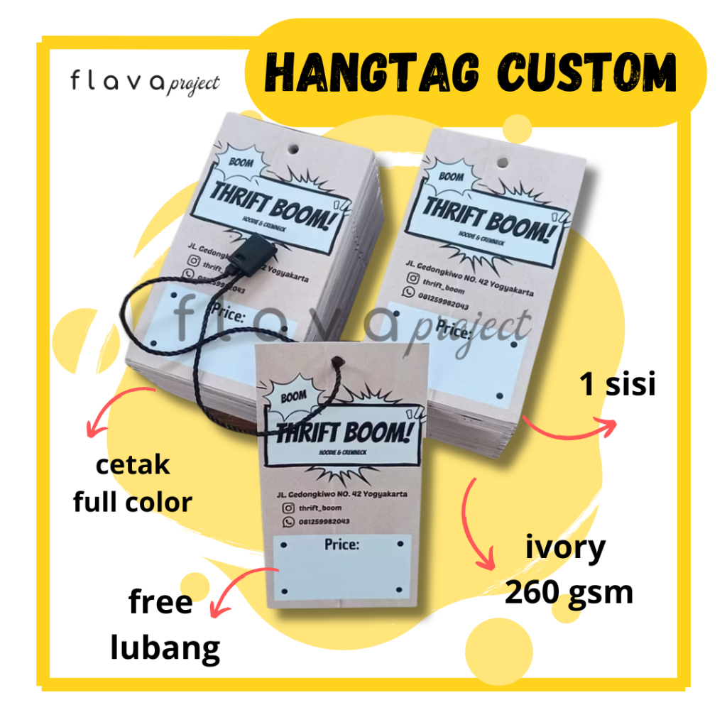 

Paket hangtag + string pin/lockpin manual tanpa tag gun
