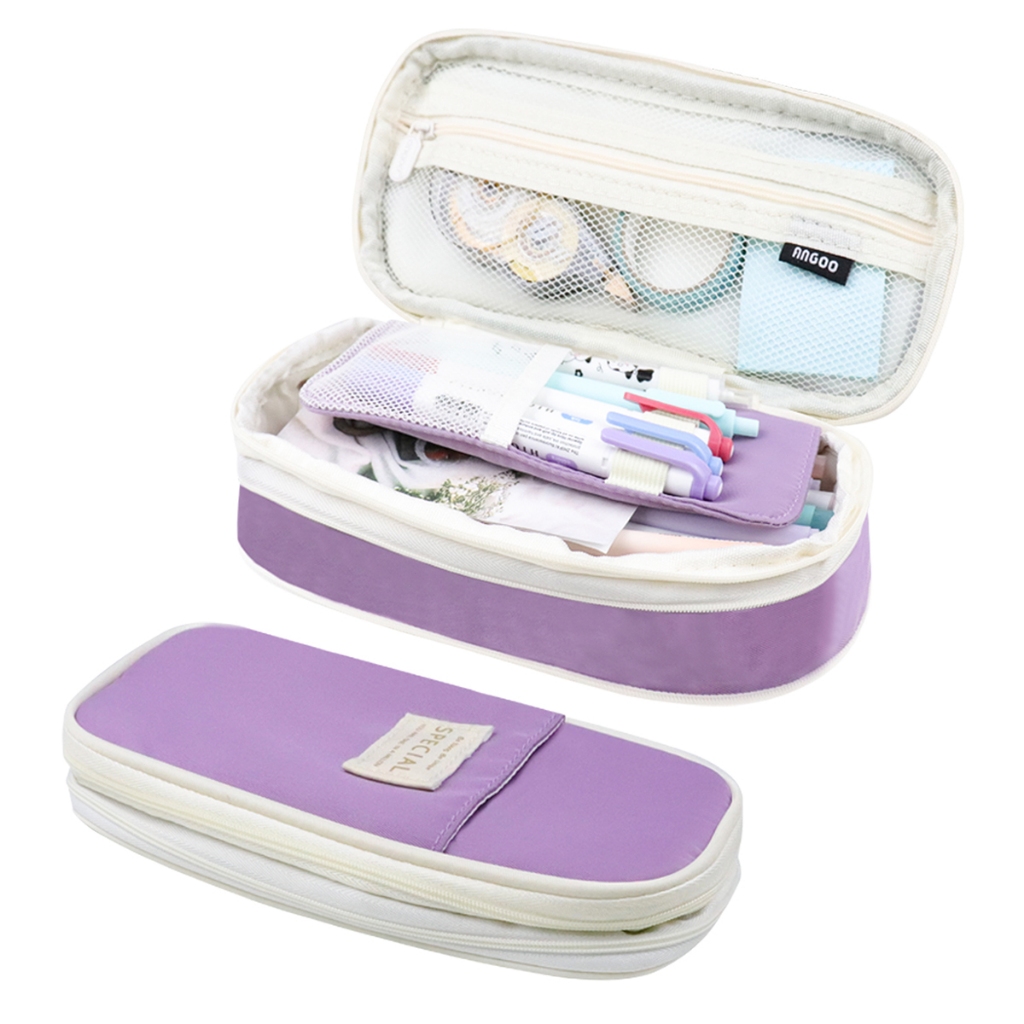 

[DOTDING] Angoo Tempat Pensil Berkapasitas Besar / Tas Kantong Dudukan Kotak Untuk Anak Perempuan / Pencil Bag Large Capacity Q033