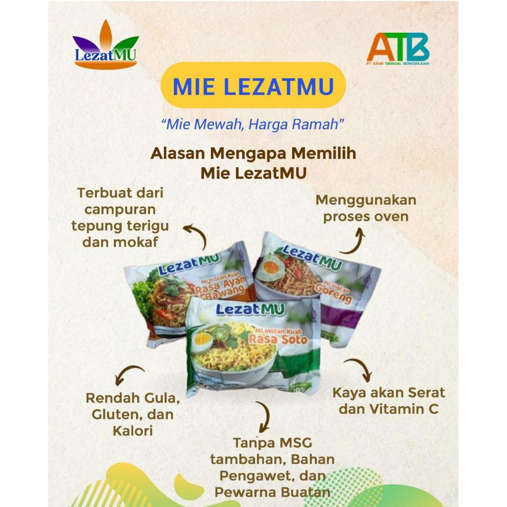 

Mie LezatMu Mie sehat campuran tepung mocaf mie mocaf
