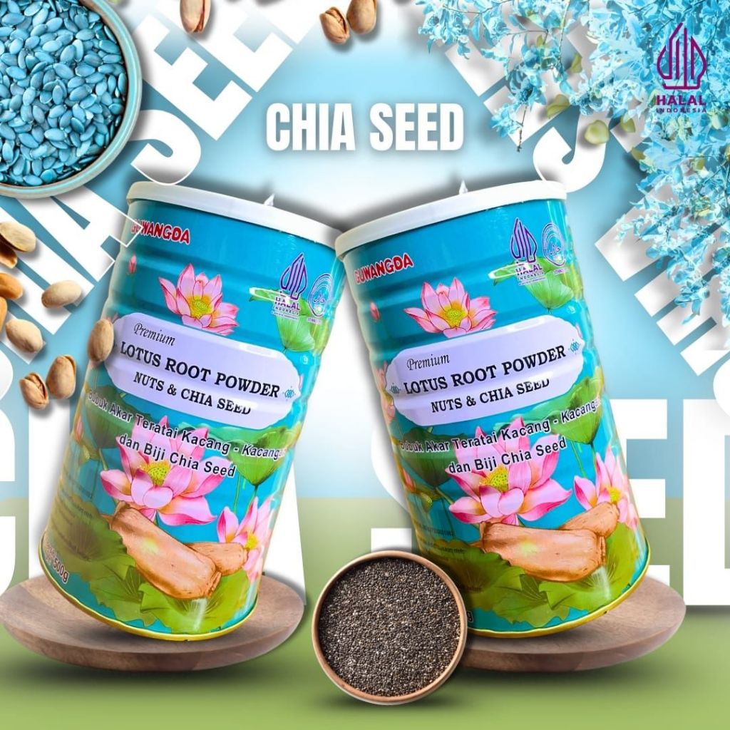 

[ HALAL ] BPOM Oufen Lotus Root Chia Seed Nuts / Bubuk Teratai Instan Biji Chia Kacang