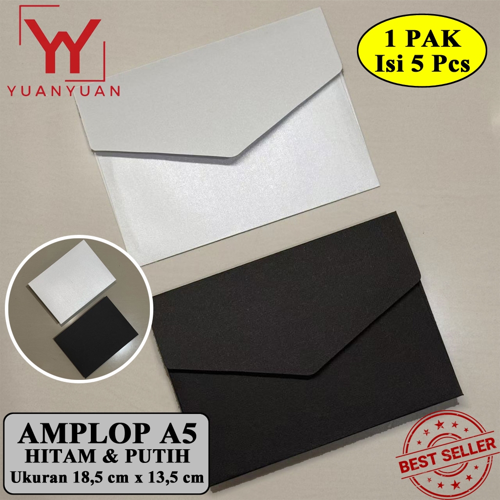 

[ ISI 5 Pcs] Amplop Vintage | Berwarna | JASMINE | LINEN | FANCY | WARNA GELAP | Color Envelope | 18.5 cm x 13.5 cm | Bahan Kertas Tebal / Olshop | Nota | Amplop A5 | AMPLOP UNDANGAN | HITAM | BLACK | PUTIH | WHITE