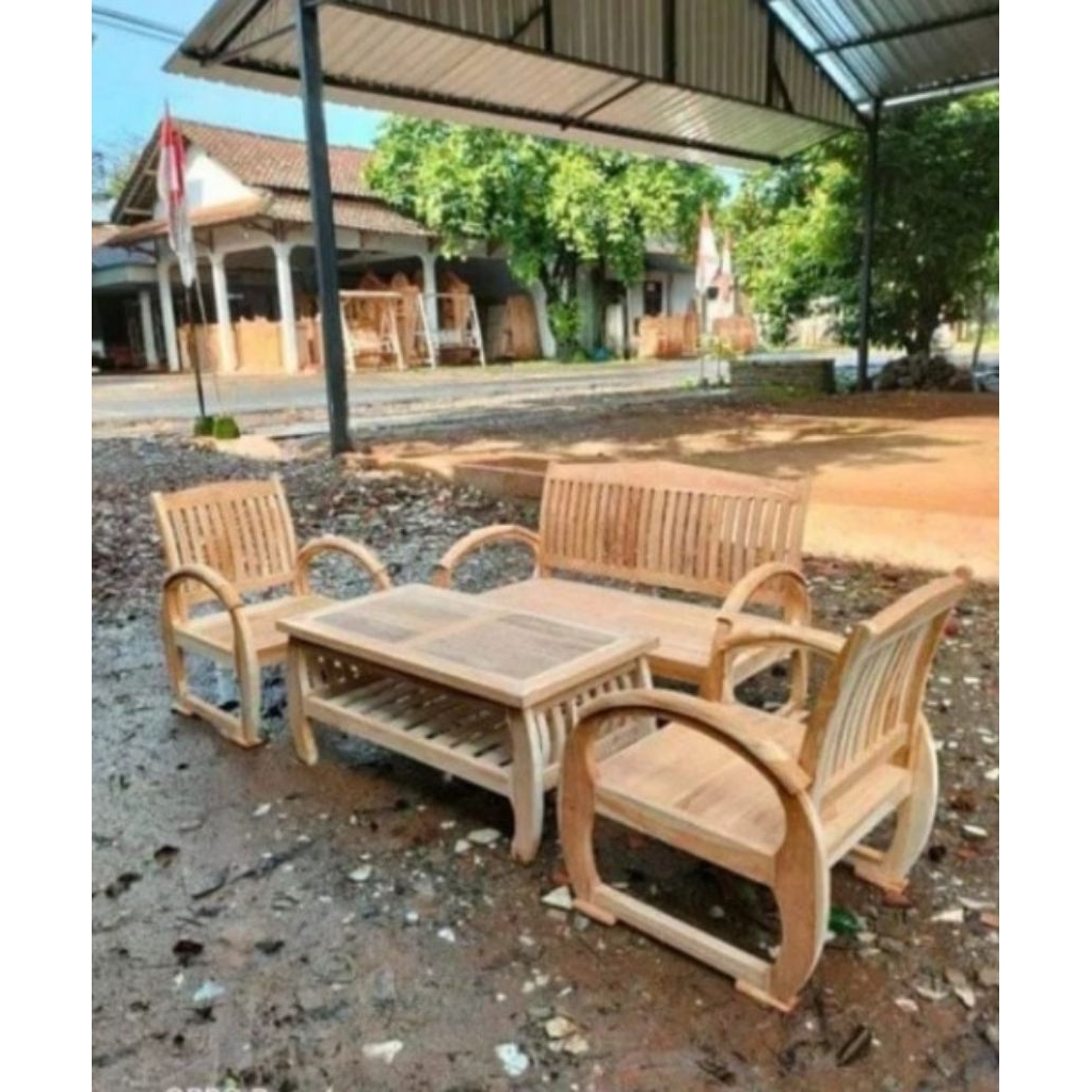Set Kursi Tamu Sedan Kayu Jati Set Kursi Tamu Klasik Kayu Jati Set Meja Tamu Kayu Jati