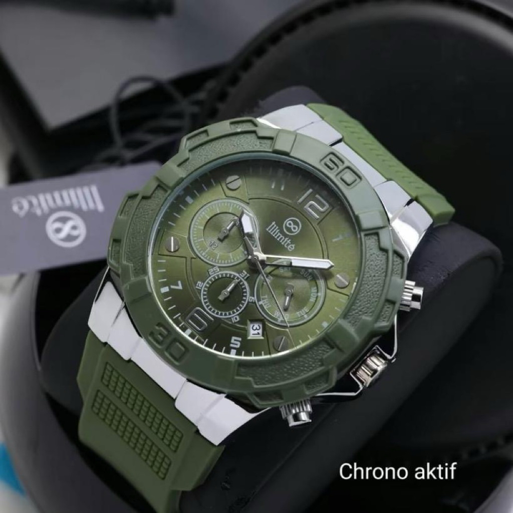 ILLIMITE 8625 Jam Tangan Sport Pria Olahraga Running Jogging Fashion Anti Air Chrono Tanggal
