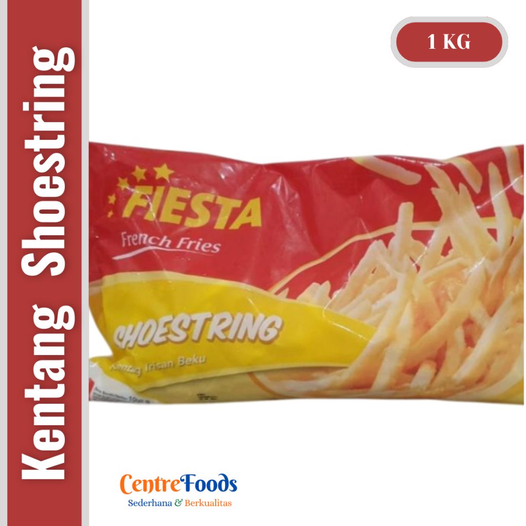 

Kentang Irisan Beku Shoestring - French Fries FIESTA | 1.000gr [ Harga Per BKS ]