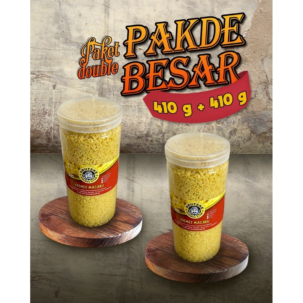 

Camilan Murah Untuk Keluarga Kremes Ayam Pakde Besar 410 gr + 410 gr Macaru Gurih Renyah