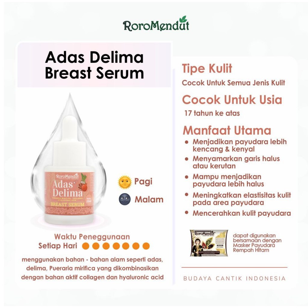 RORO MENDUT Adas Delima Breast Serum