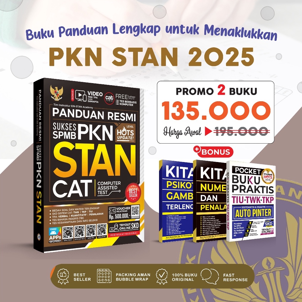 KODE P86T PANDUAN RESMI SUKSES USM PKN STAN 225 BONUS KITAB PSIKOTES GAMBAR