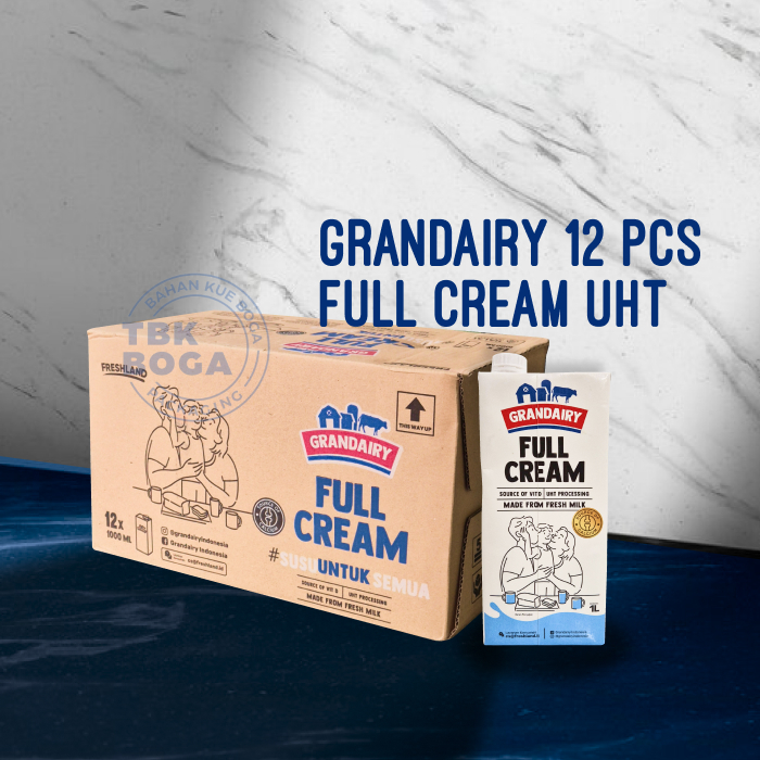 

Grandairy Full Cream 1 Liter ( 12 pcs / 1 dus ) UHT Susu Milk Fresh FC