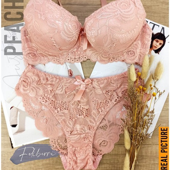 KODE D64B Set Bh Dan Celana Seksi Premium Busa Tebal Setelan Bra Wanita UKURAN 34  42