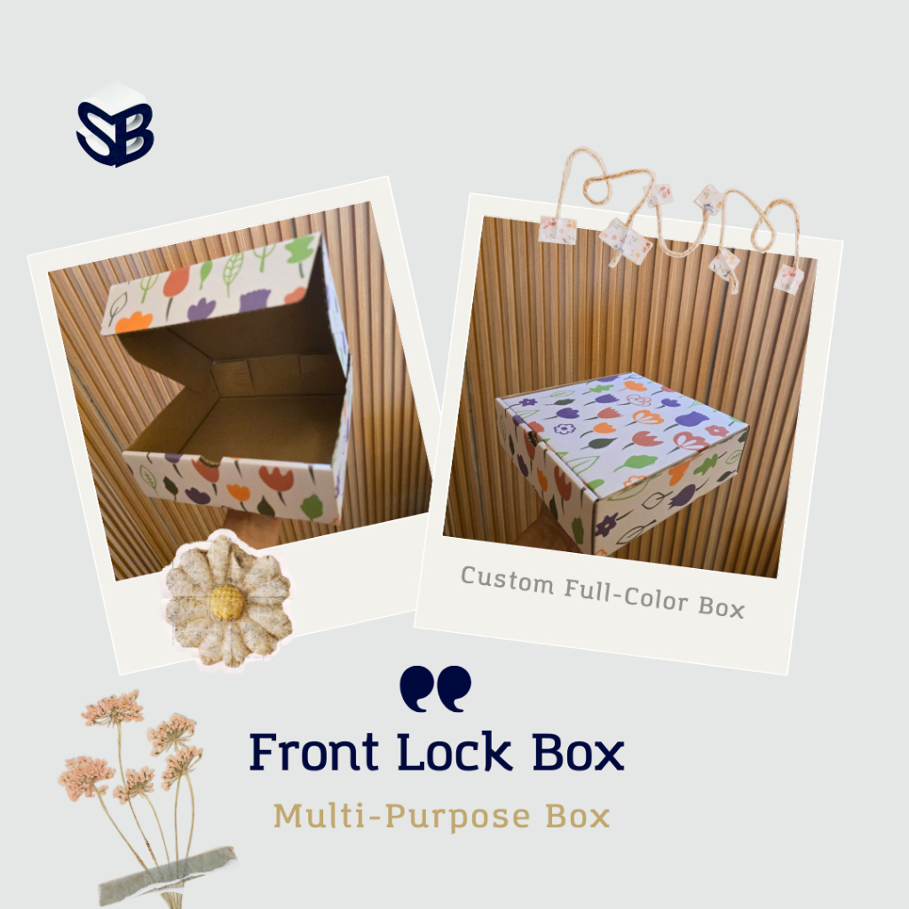 

Kardus Custom Front Lock Box Uk. 25x25x5cm - Bahan Tebal | Harga Murah Pabrik | Upgrade Kemasan UMKM