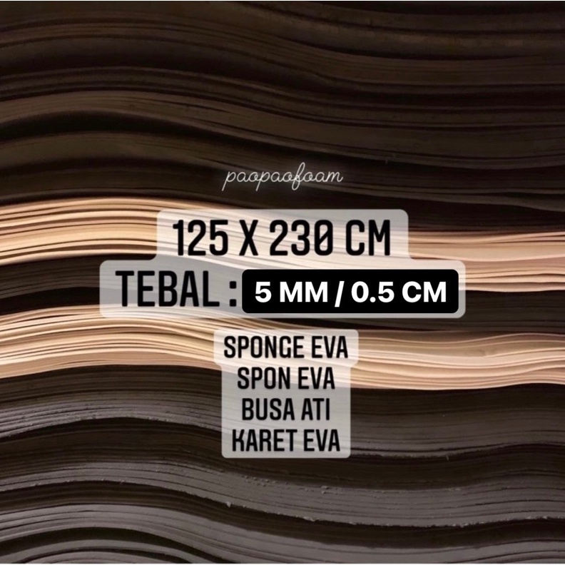 KODE X35X Spon Eva tebal 5mm 5cm  Busa Ati  Sponge Sandal  Karet Eva Spon Karet