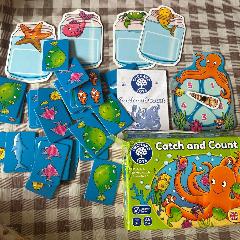 orchard toys catch and count mainan anak preloved