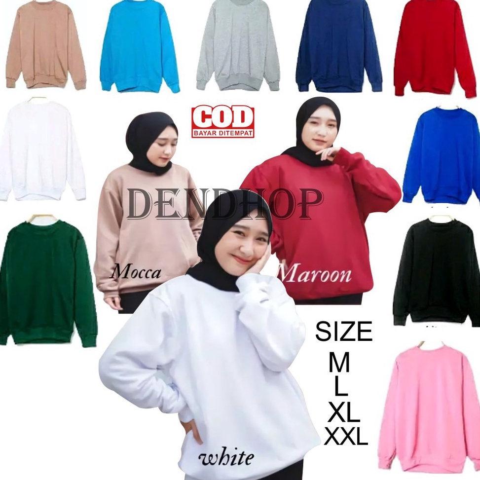 KODE O63J CodUnisex Crewneck Polos CrewNeck Basic Polos Hoodie Polos Sweater Polos Kekinian Denshop