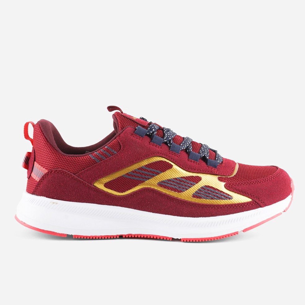 Jackson Active Pacer 1 Maroon Gold Sepatu Olahraga Futuristik KODE T6V5