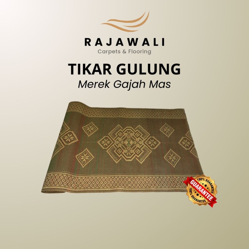Tikar Gulung/Tikar Roll Merek Gajah Mas Plastik Polypropylene 1,2m x 4-10m Tahan Panas - Lantai