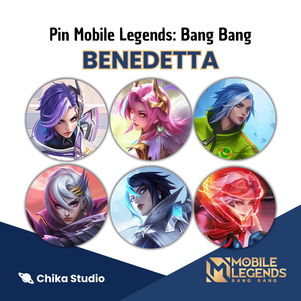 Pin Button Peniti Merchandise Mobile Legends: Bang Bang - Benedetta