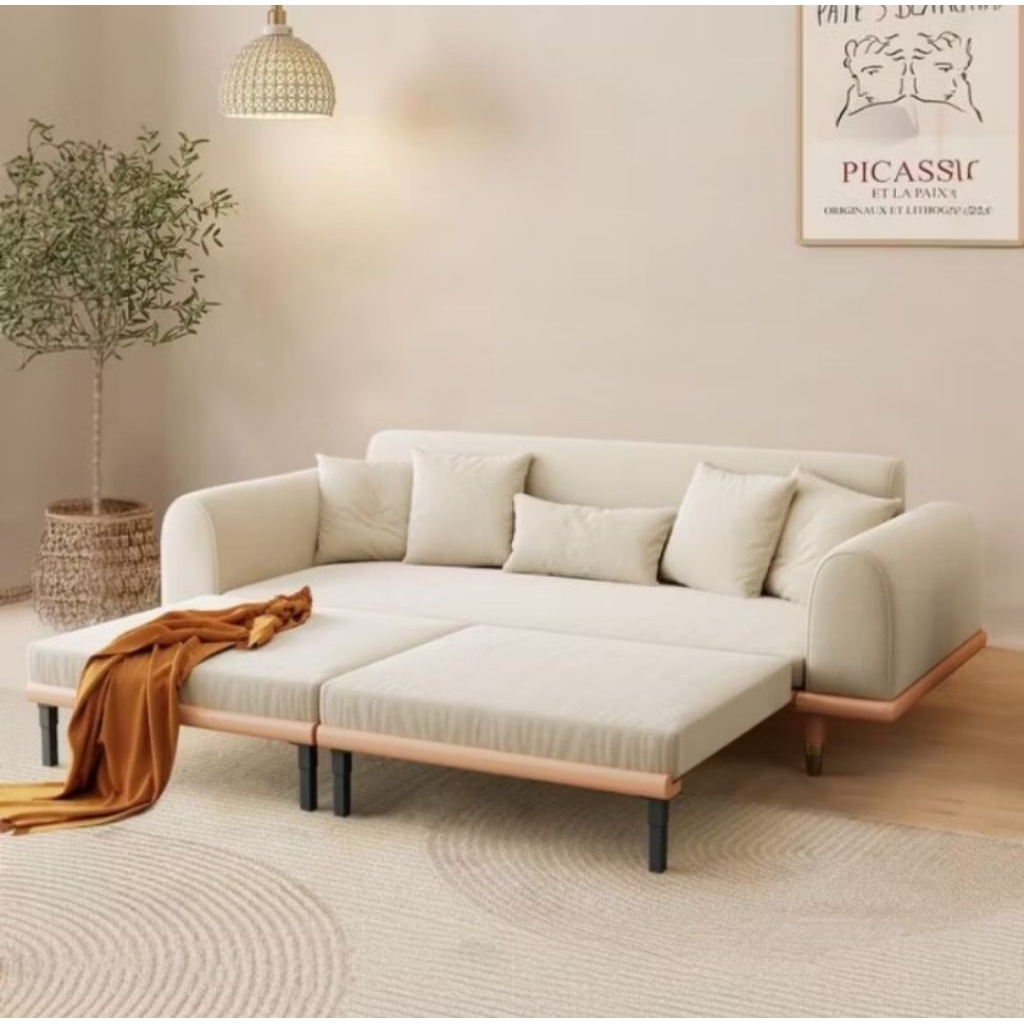 sofa bed / sofa sleeper/ sofa lipat modern minimalis kayu jati