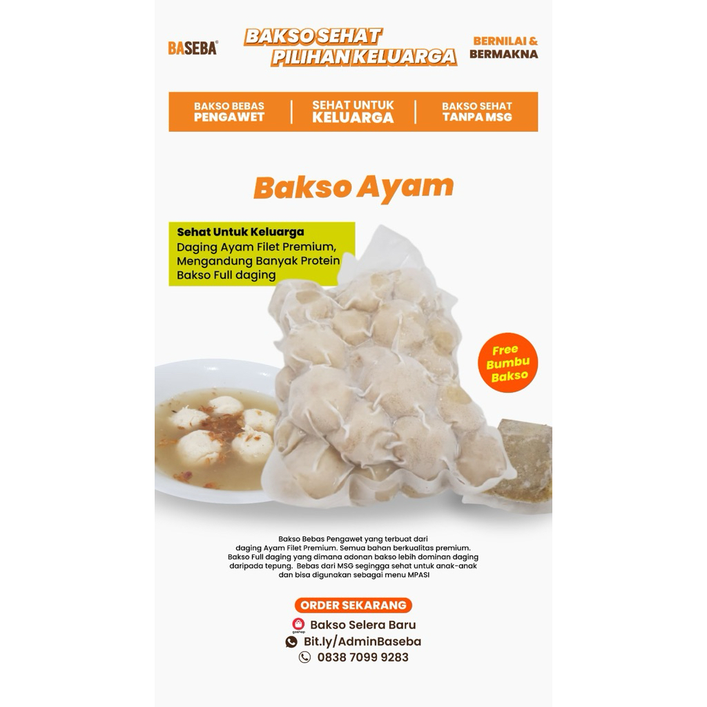 

BASEBA BAKSO AYAM PREMIUM 500 g