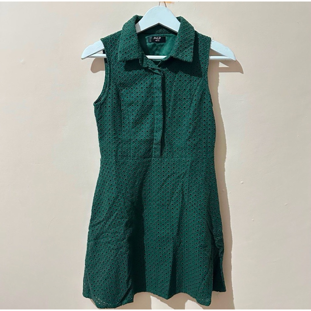 dress katbol hijau botol