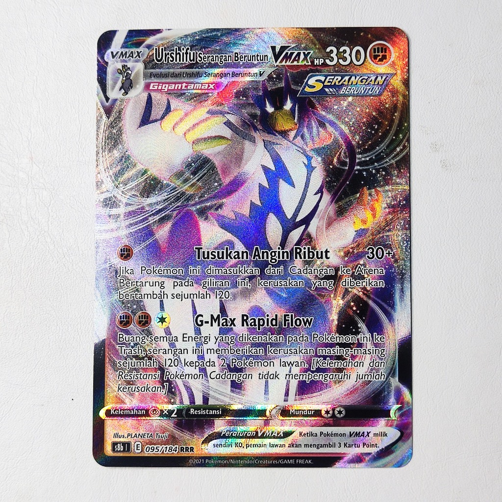 Urshifu Serangan Beruntun VMAX RRR 095/184 S8b Kartu Pokemon Indonesia