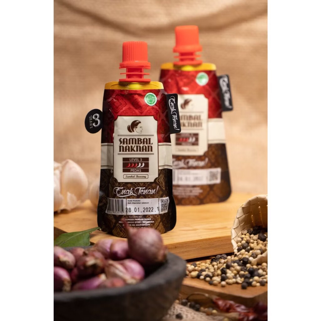 

PAKET HEMAT SAMBAL NAKNAN KEMASAN POUCH LEVEL 3 ISI 1 DUS ATAU 24 PCS, BEST SELLER, EXPIRED 2026‼️