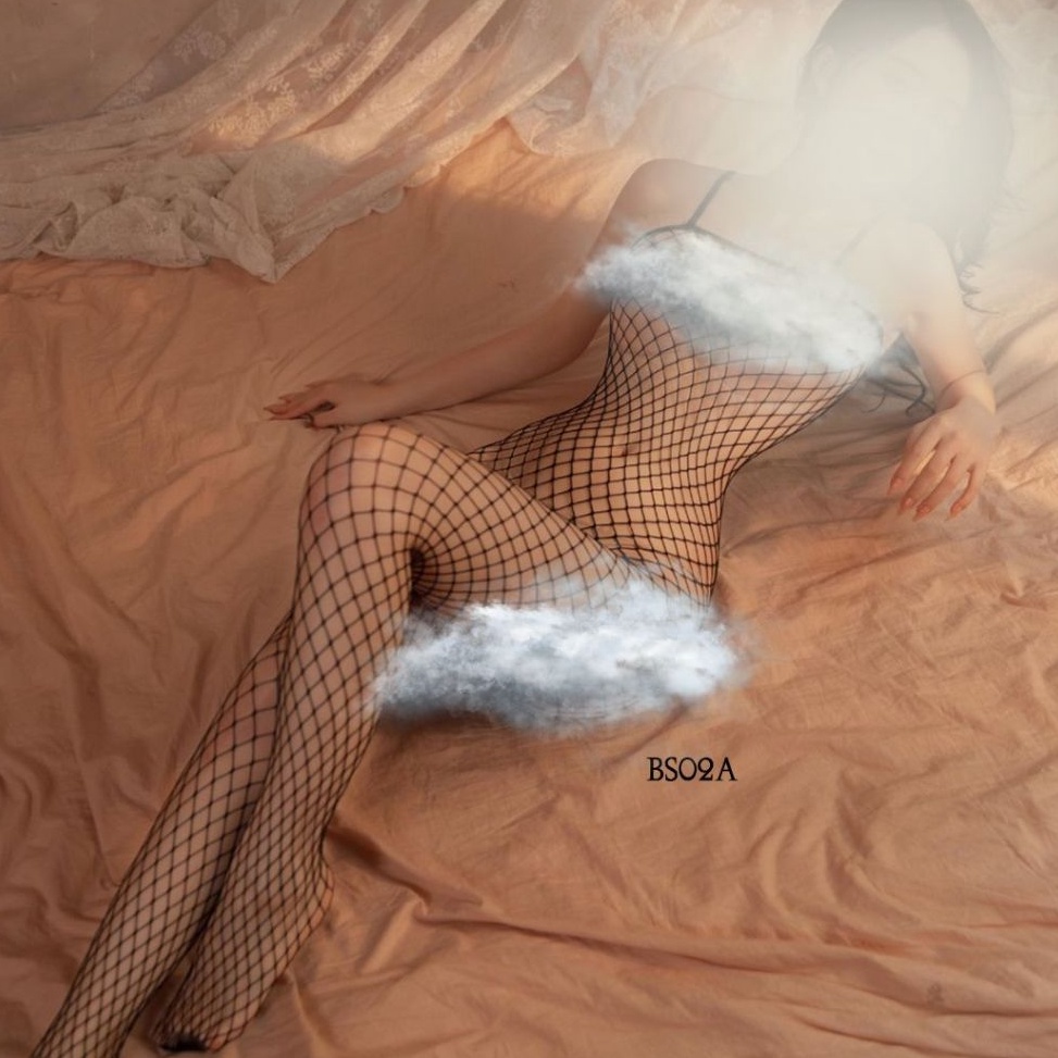 KODE N99L Full Body Stocking Jaring Wanita Model Jumpsuit Transparan Hitam BS2A