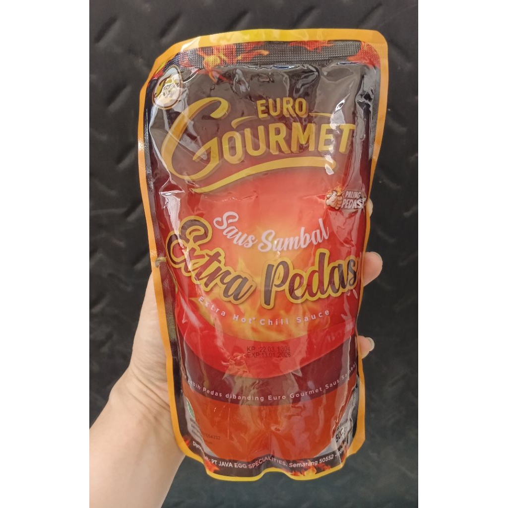 

1kg dan 500gr Euro gourmet saus sambal extra pedas chili cabe